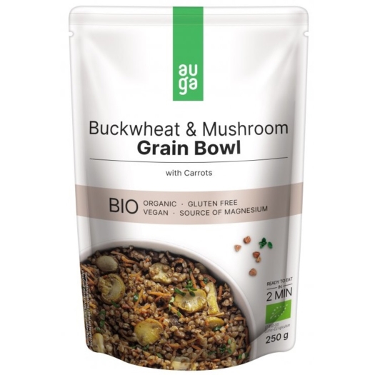 Grain bowl – s pohankou, houbami a mrkví BIO
