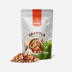 Granola bílá čokoláda, skořice a jablko 6 x 450 g