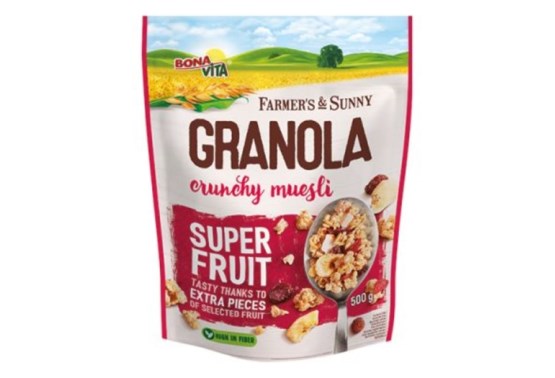 Granola chrumkavé müsli super fruit