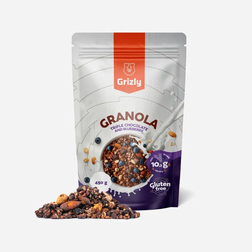 Granola hořká čokoláda s borůvkami