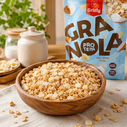 Granola s proteinem bílá čokoláda a kokos 6 x 450 g