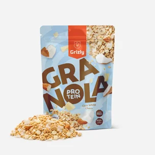 Granola s proteinem bílá čokoláda a kokos