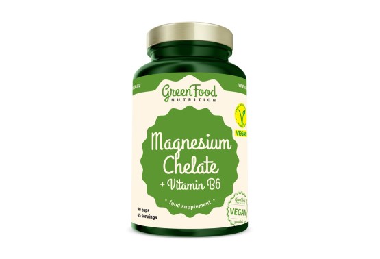 GreenFood Nutrition Magnesium Chelate + Vitamin B6 90cps