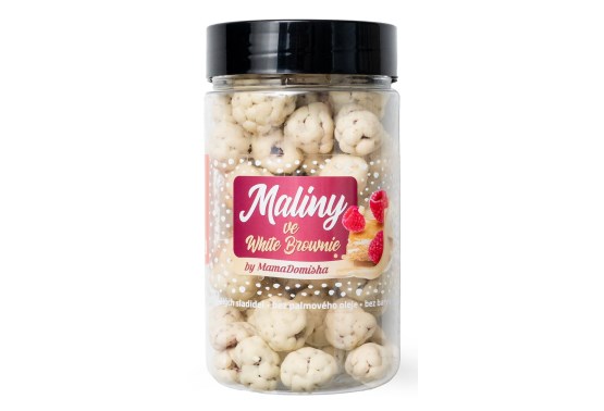 GRIZLY Maliny v bielej čokoláde s krémom White Brownie by @mamadomisha