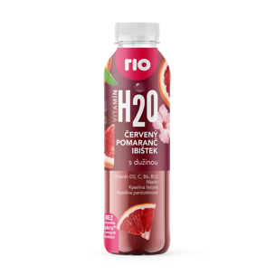 H2O červený pomaranč a ibištek