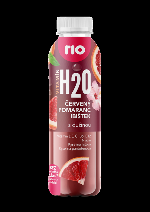 H2O červený pomeranč a ibišek