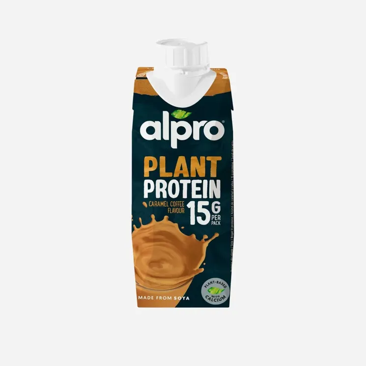 High Protein Sójový nápoj s příchutí karamelu a kávy 12 x 250  ml