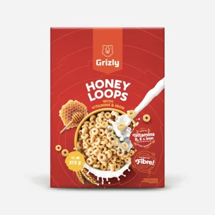 Honey Loops obohacené vitamíny a železem 6 x 375 g
