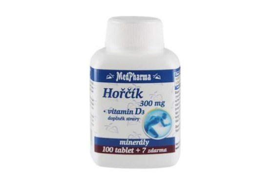 Horčík 300 mg + vit D3 107 tablet