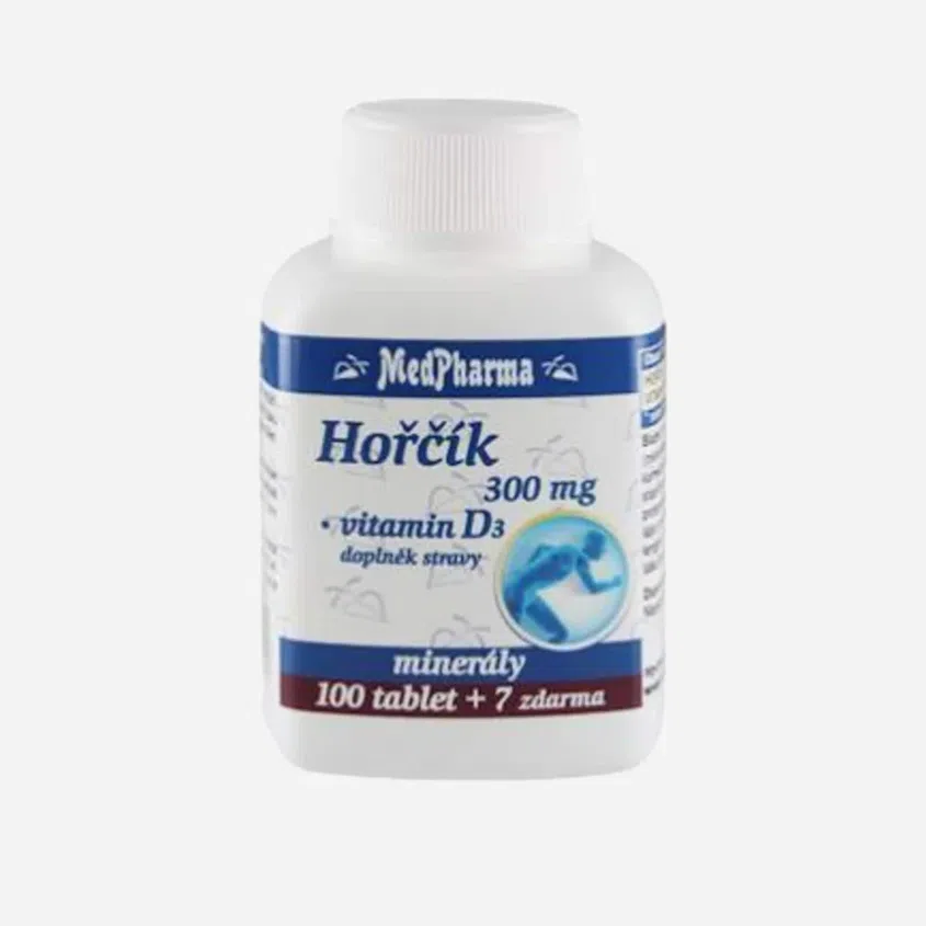 Hořčík 300 mg + vitamin D3 107 tablet