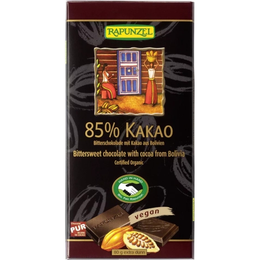 Hořká čokoláda 85% BIO