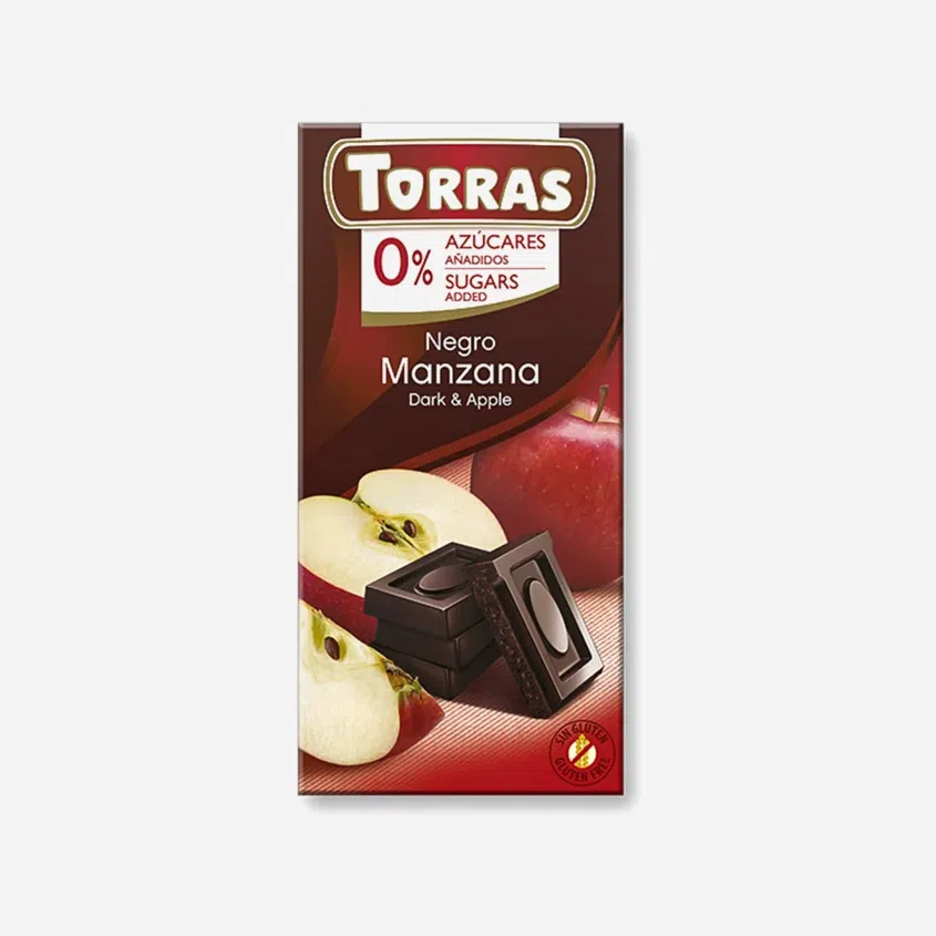 Hořká čokoláda s jablkem