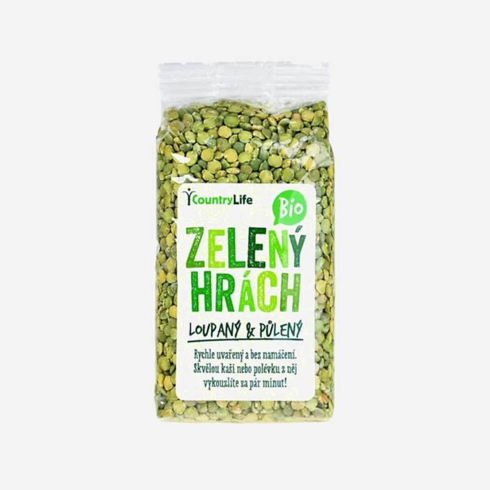 Hrách zelený půlený  BIO