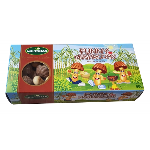 Hříbečky mini z karamelové polevy a sušenky
