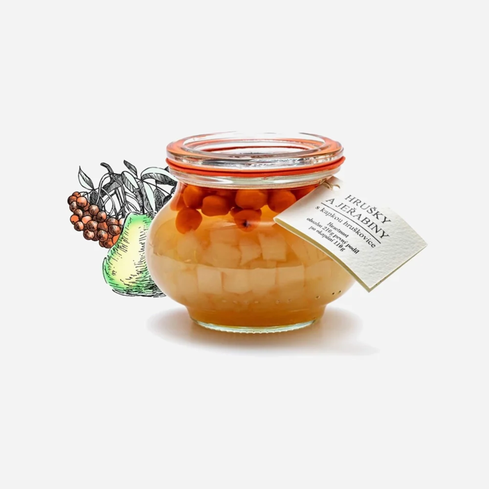 Hrušky a jeřabiny s kapkou hruškovice