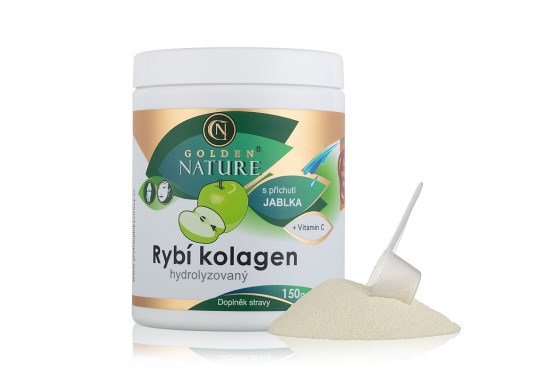 Hydrolyzovaný Rybí kolagen a vitamin C jablko