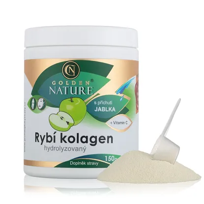 Hydrolyzovaný Rybí kolagen a vitamin C jablko