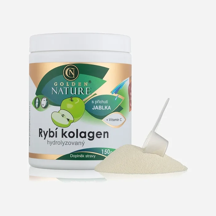 Hydrolyzovaný Rybí kolagen a vitamin C jablko