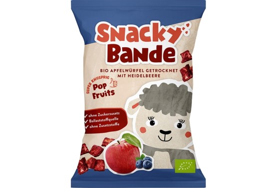 Jablčné kocky čučoriedka BIO