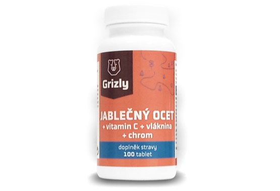 Jablčný ocot s vitamínom C, chrómom a vlákninou 100 tabliet