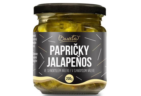 Jalapeňo papričky krájené sklo