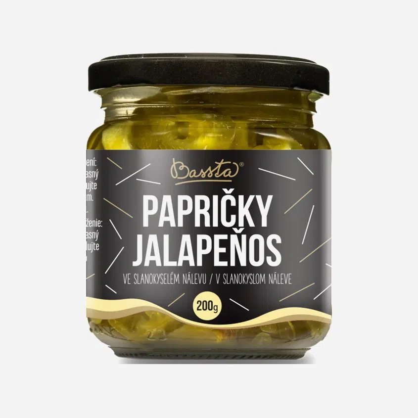 Jalapeňo papričky krájené sklo