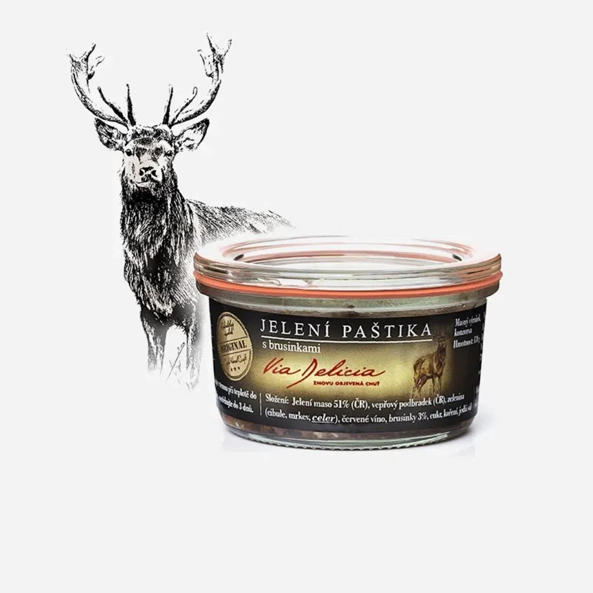 Jelení paštika s brusinkami