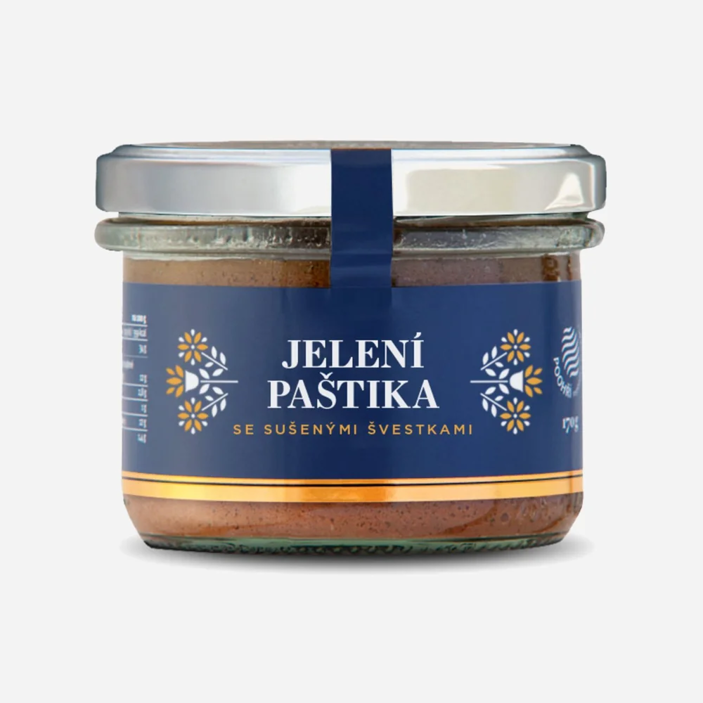 Jelení paštika se sušenými švestkami