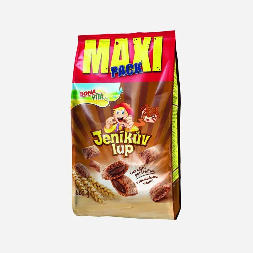 Jeníkův lup cereální polštářky s čokoládovou náplní