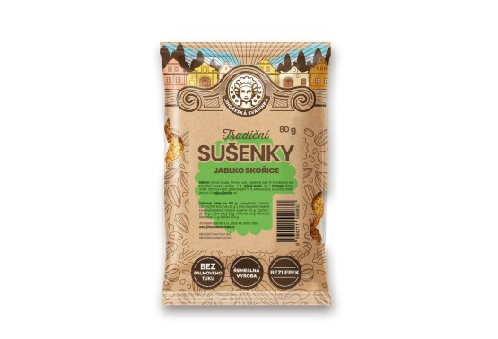 Jihočeská svačinka Tradiční sušenky jablko skořice 80g