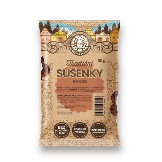 Jihočeská svačinka Tradiční sušenky kakao 80g