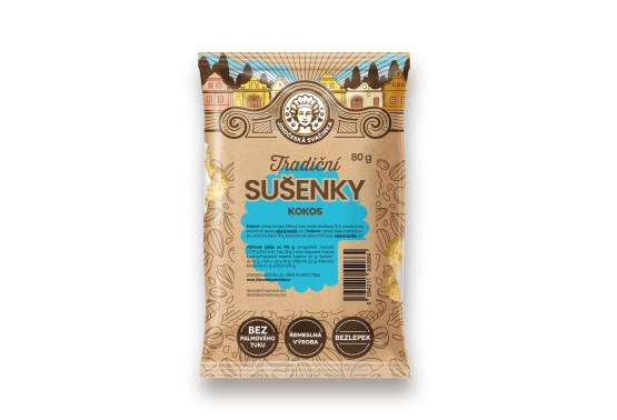 Jihočeská svačinka Tradiční sušenky kokos 80g