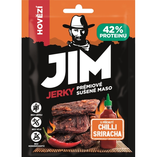 Jim Jerky Hovězí chilli Sriracha