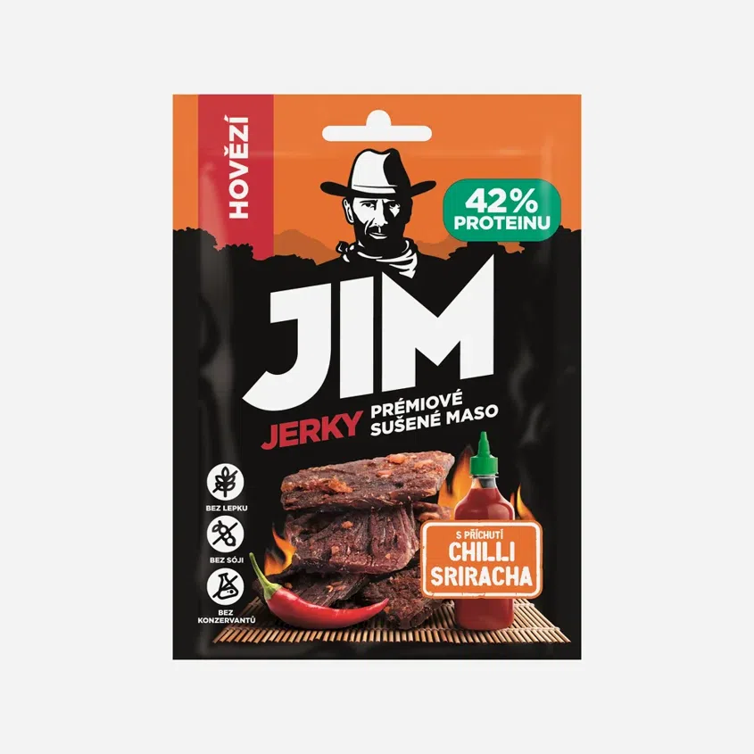 Jim Jerky Hovězí chilli Sriracha