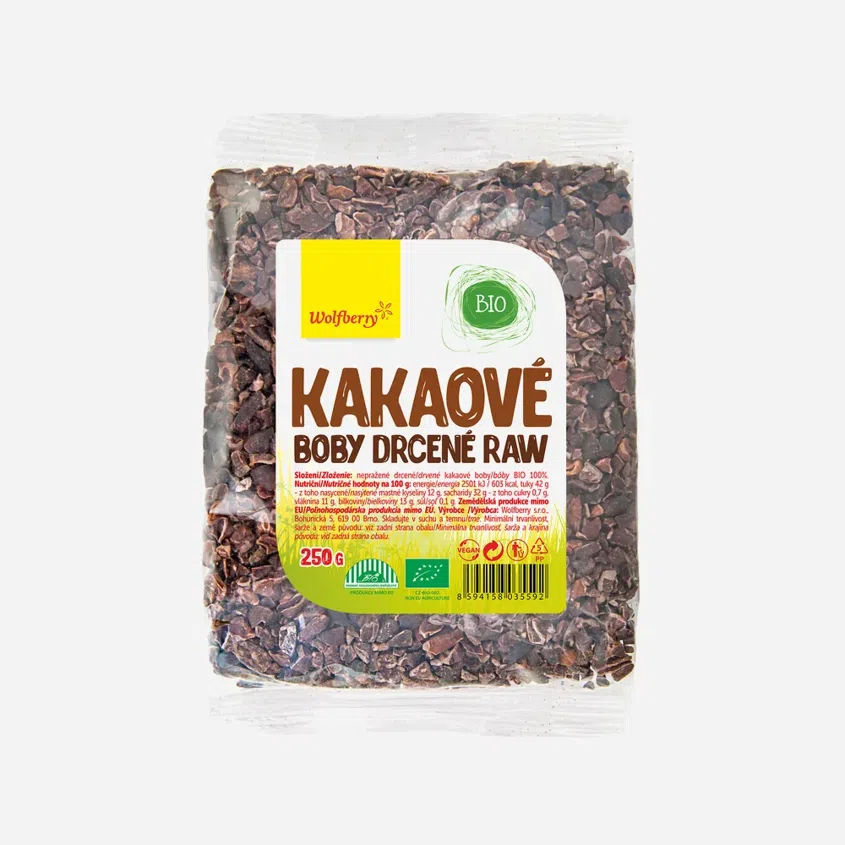Kakaové boby (Nibsy) drcené BIO