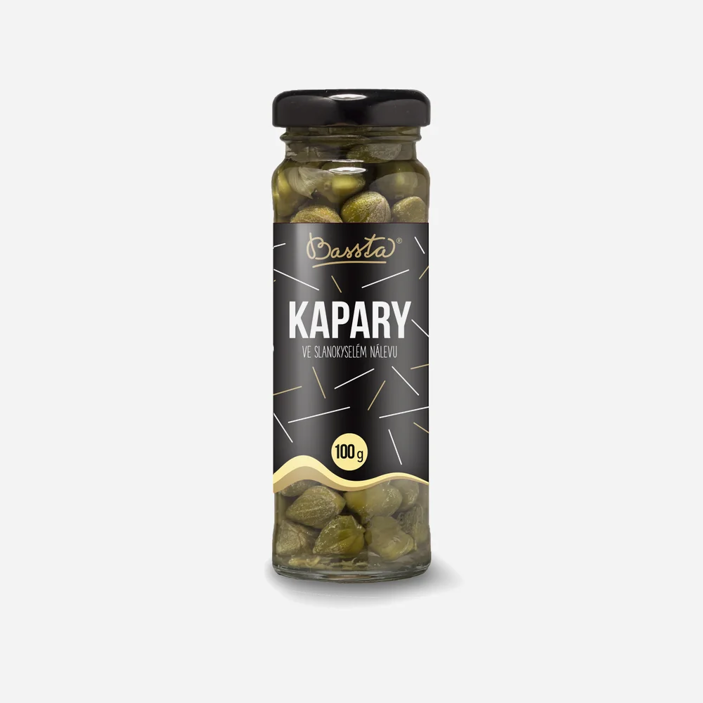 Kapary v slanokyslom náleve sklo