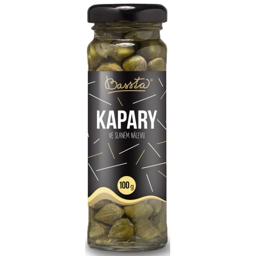 Kapary ve slaném nálevu sklo