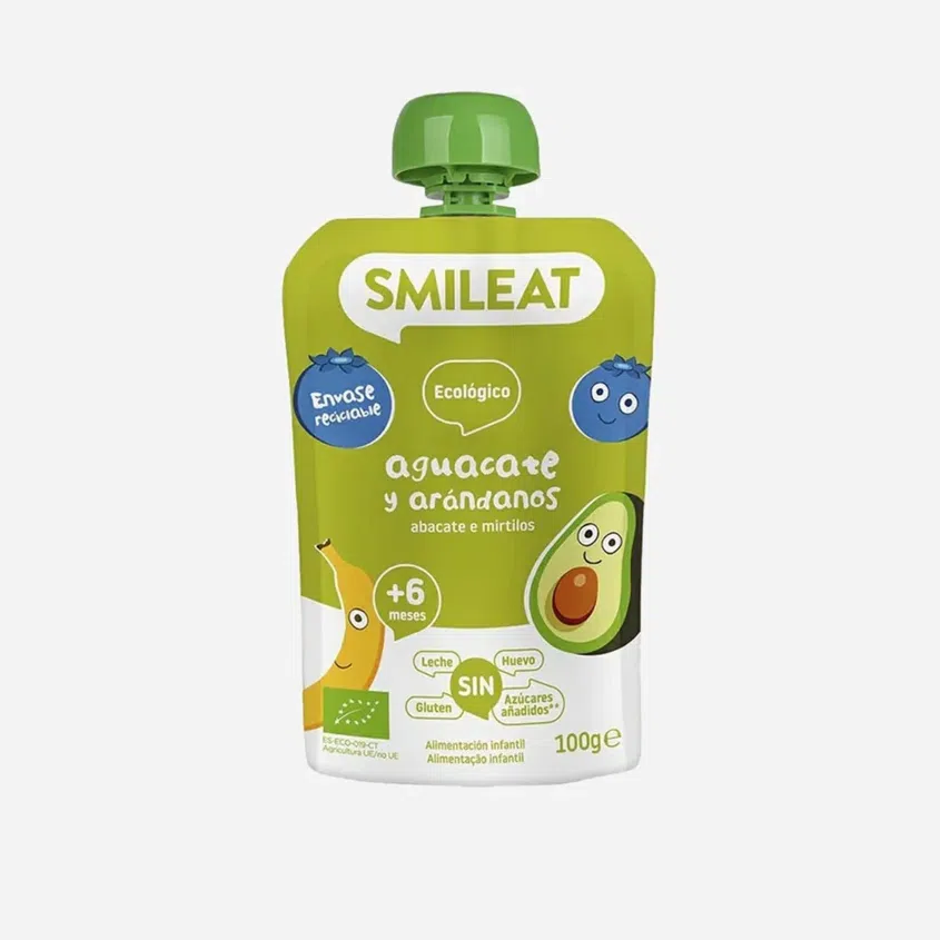 Kapsička jablko, banán, avokádo a borůvky 6M+ BIO