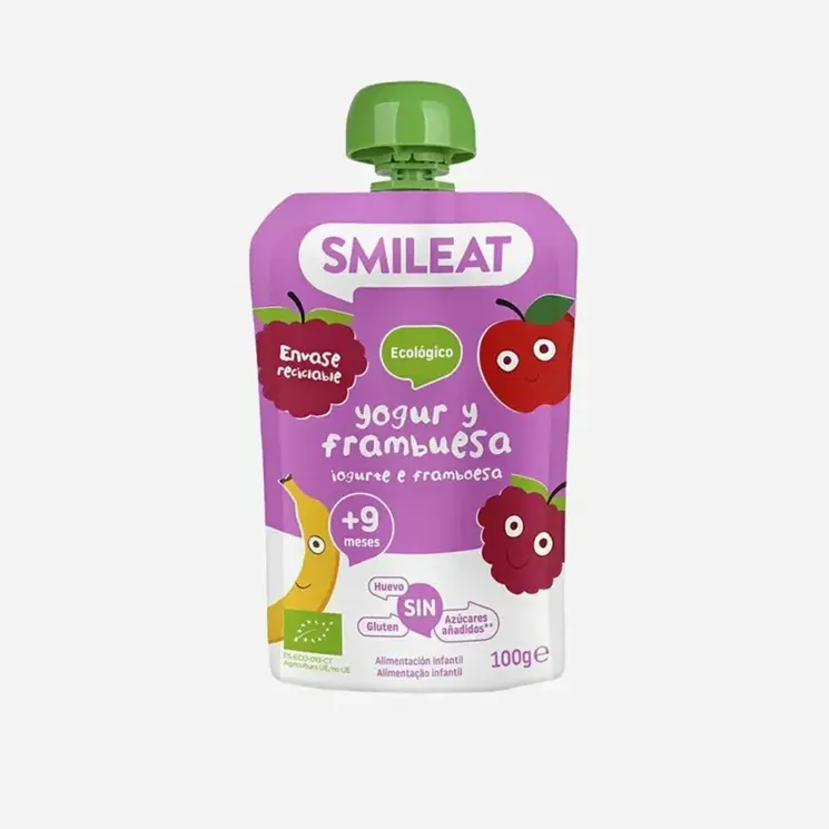 Kapsička řecký jogurt, jablko, banán, malina a rýže 9M+ BIO - expirace 2.4.2026