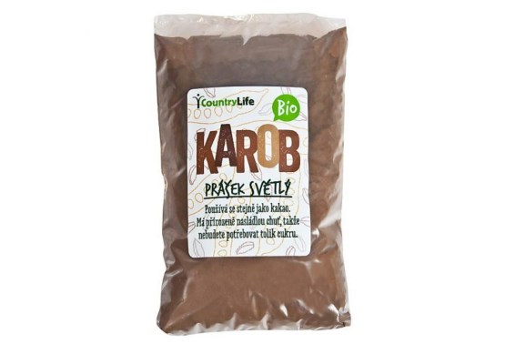 karobový prášok svetlý BIO