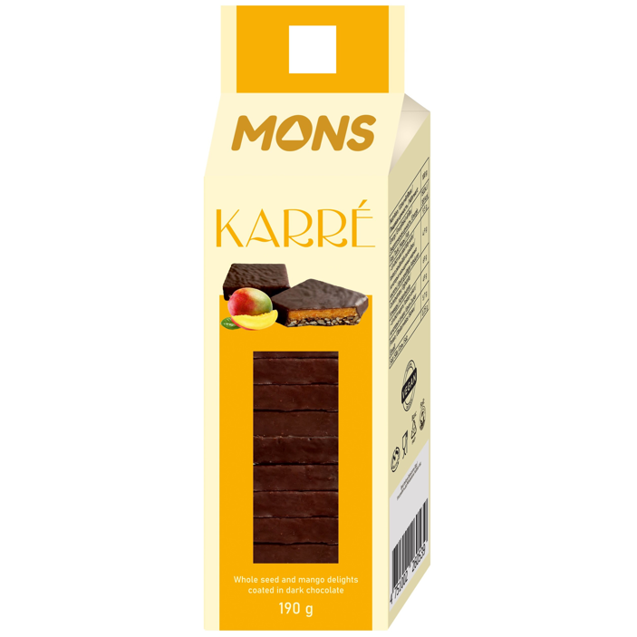 Karré Superfood - čtverečky ze semínek a manga v hořké čokoládě