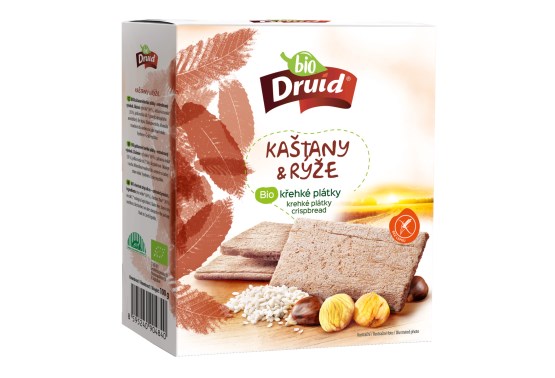 Kaštany a rýže křehké plátky BIO