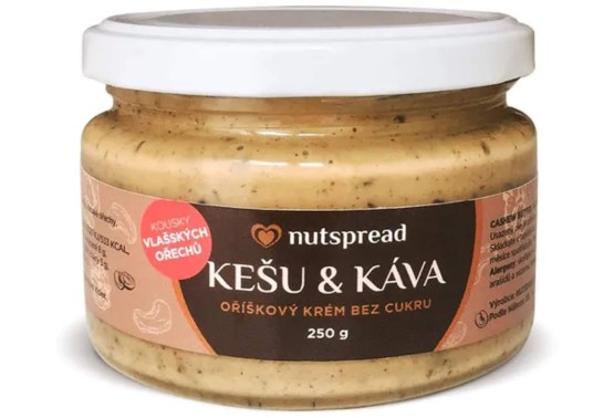 Kešu maslo s kávou a vlašskými orechmi