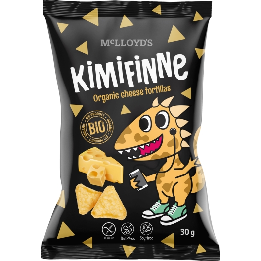 Kimifinne Snack sýrové tortilly BIO