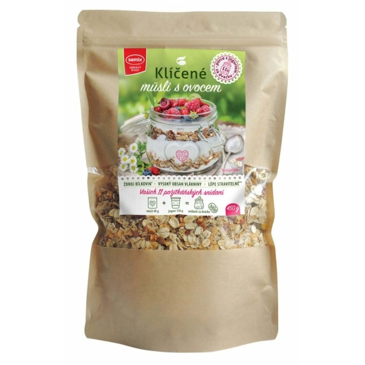 Klíčené müsli s ovocem bez lepku
