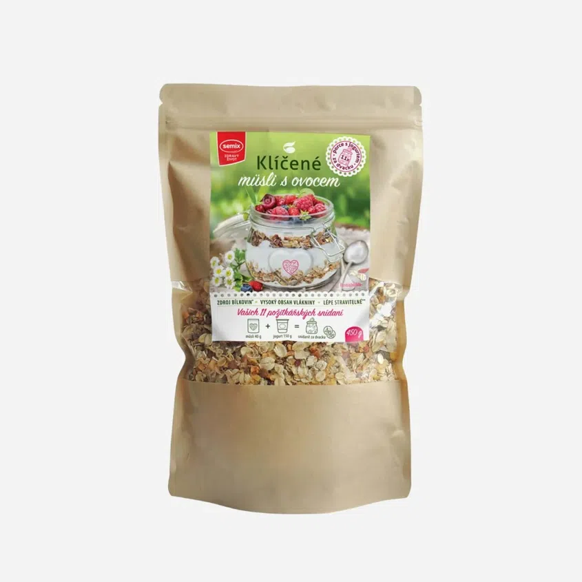 Klíčené müsli s ovocem bez lepku