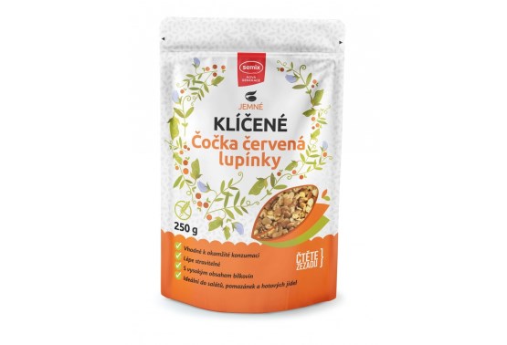 Klíčené šošovica červená lupienky