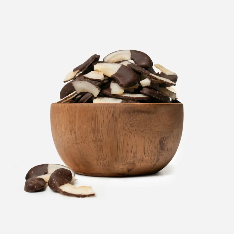 Kokos polomáčený v hořké čokoládě