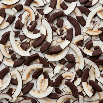 Kokos polomáčený v hořké čokoládě