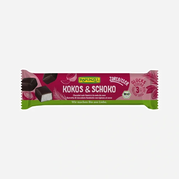 Kokos v hořké čokoládě BIO